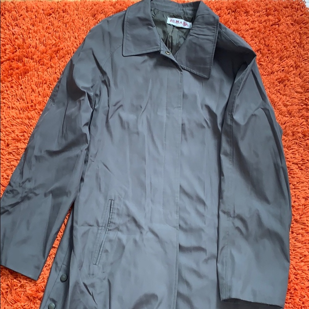 Army green rain coat